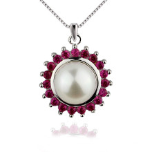 Snh 9.5-10mm Within Chain Single Freshwater Pearl Pendant